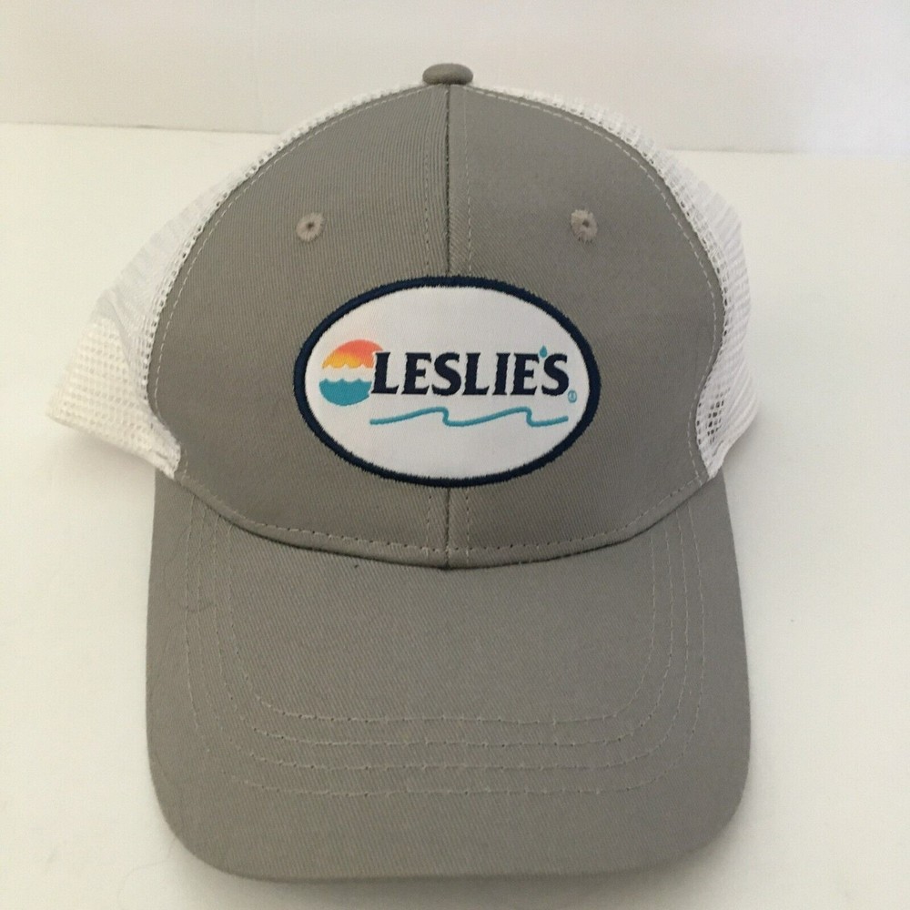 Leslies Pool Trucker Hat Snapback Dad Cap Gray